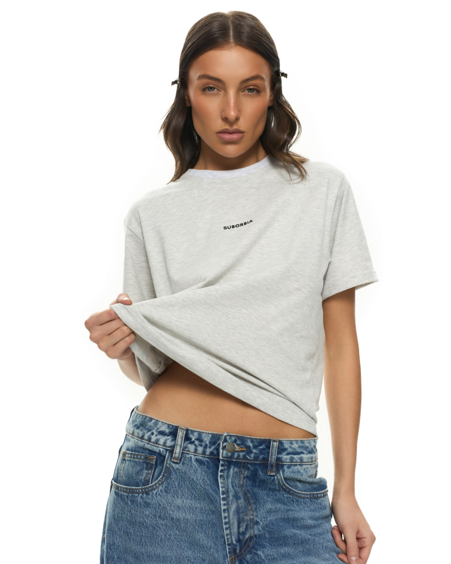 Футболка BASE Suborbia, цвет: grey melange, 006408 купить онлайн