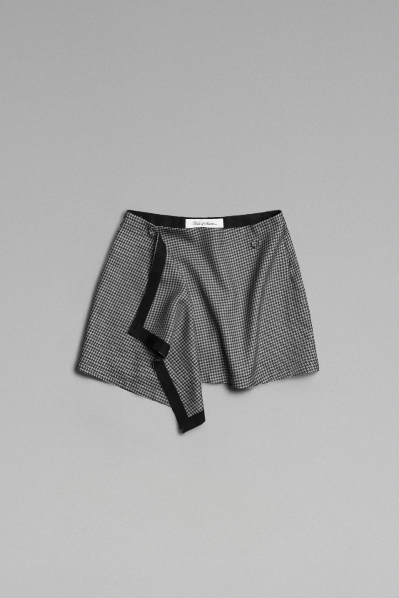 Юбка мини на запах WALK OF SHAME, цвет: серый,  купить онлайн