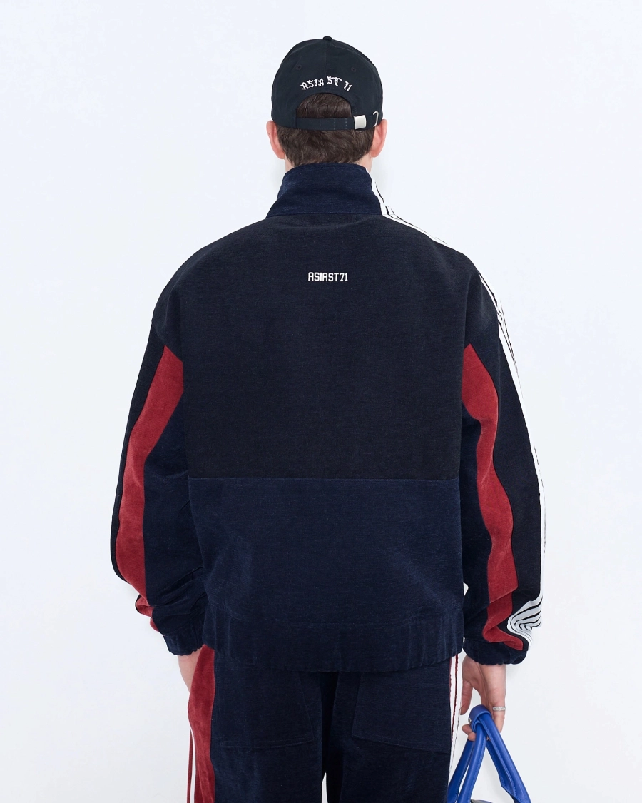 Олимпийка из велюра с лампасами ASIA ST 71, цвет: синий,  купить онлайн