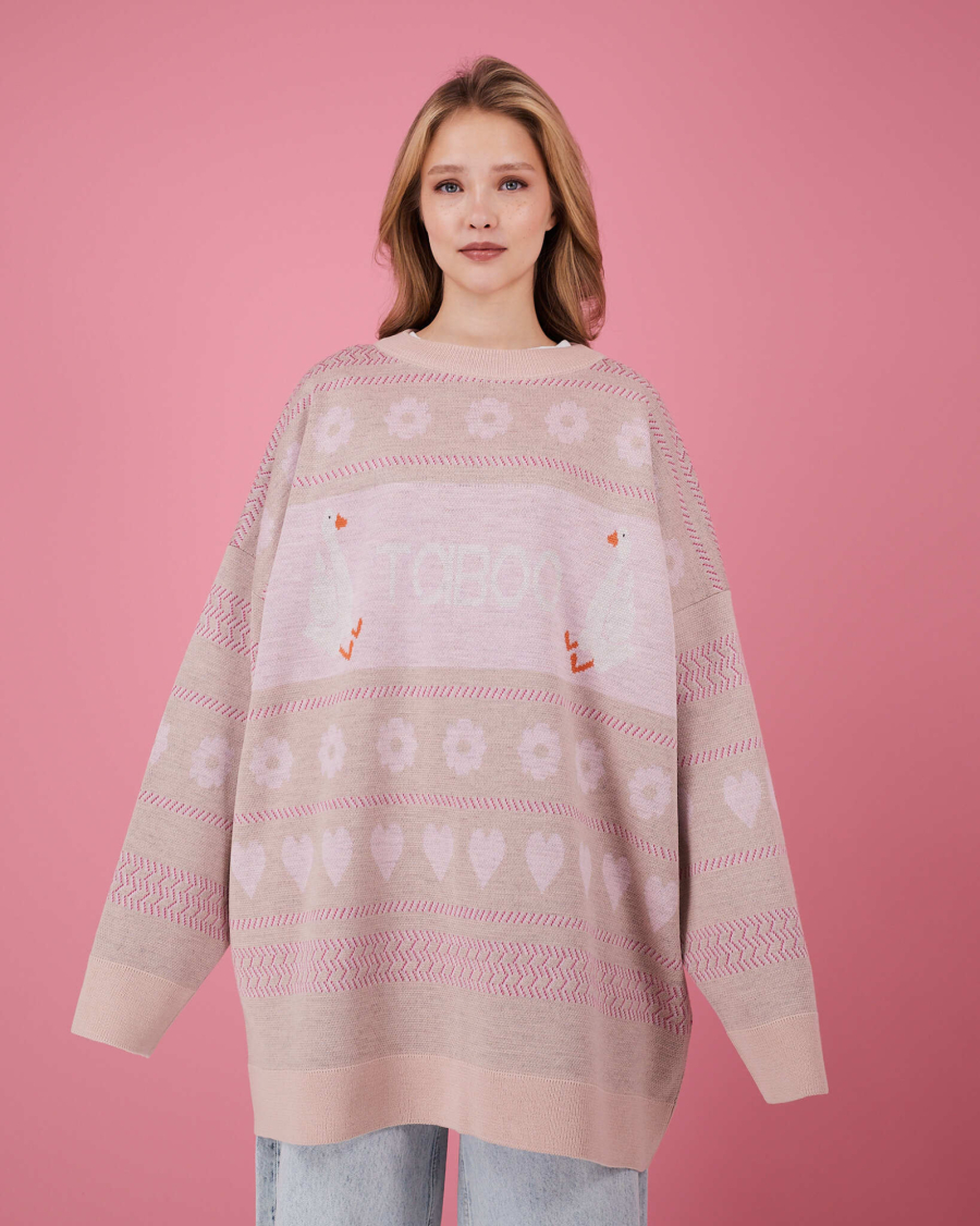 Свитер Гусиный паттерн