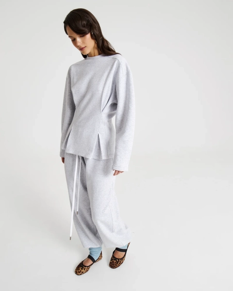 Брюки с эффектом велюра LIGHT GRAY Anmuse, цвет: Светло-серый,  купить онлайн