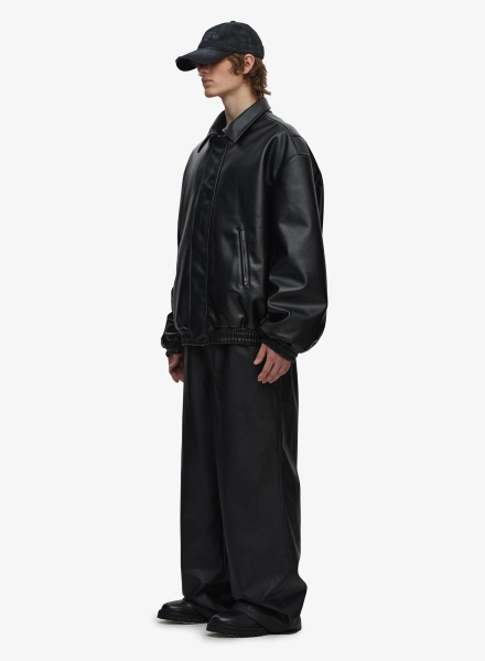 Бомбер кожаный FW2425 FABLE, цвет: Черный, BMBRLTH-FBL-FW2425-BLCK купить онлайн