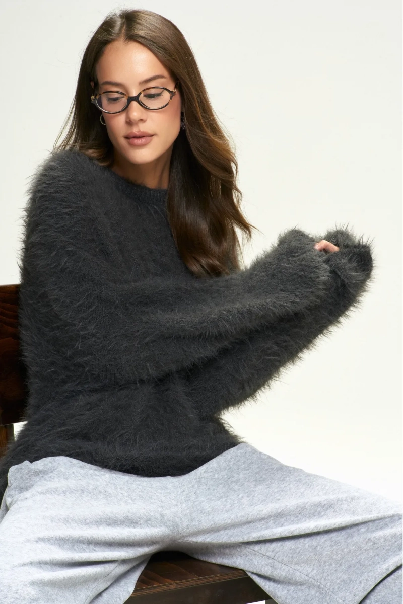 Джемпер Fluffy Dark Grey Erist store, цвет: темно-серый, НФ-00002697 купить онлайн