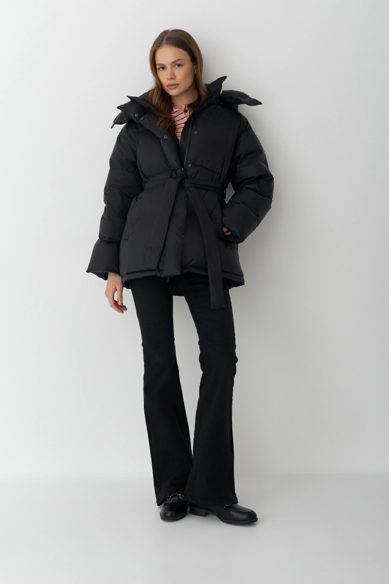 Куртка с наполнителем из пуха и пера Ricoco, цвет: Черный, 5008/4 купить онлайн