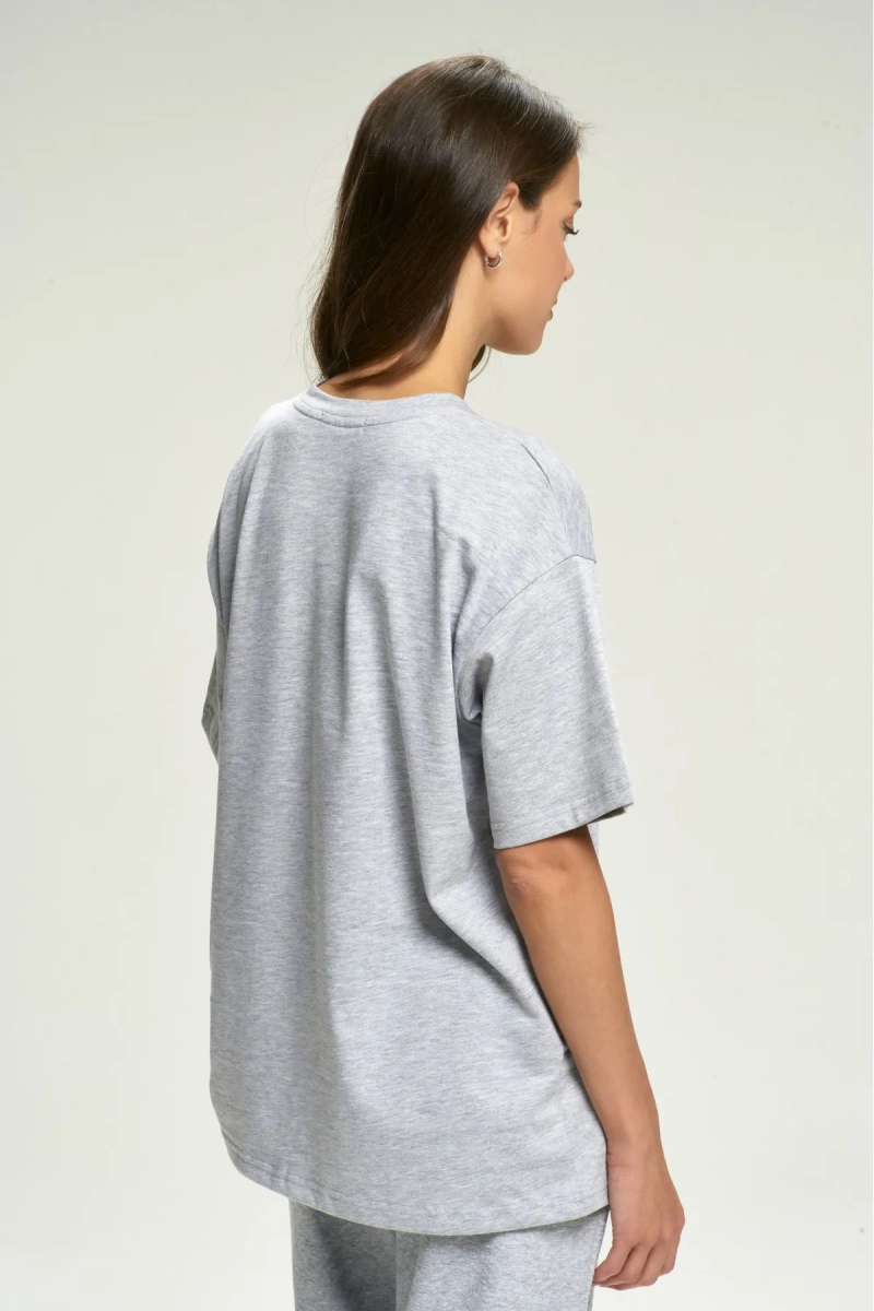 Футболка с вышивкой ERIST Grey&Orange