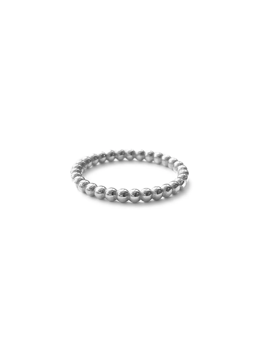 Серебряное узкое кольцо "Bubble"