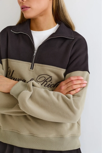 Анорак в контрастных цветах Erist store, цвет: коричневый, НФ-00003171 купить онлайн