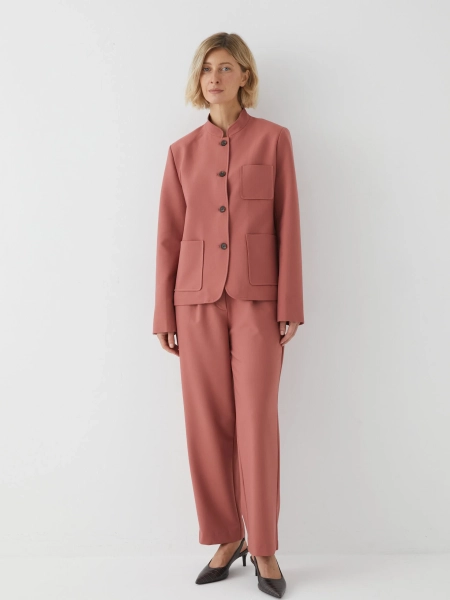 Жакет с воротником-стойкой Marou, цвет: розовый,  купить онлайн