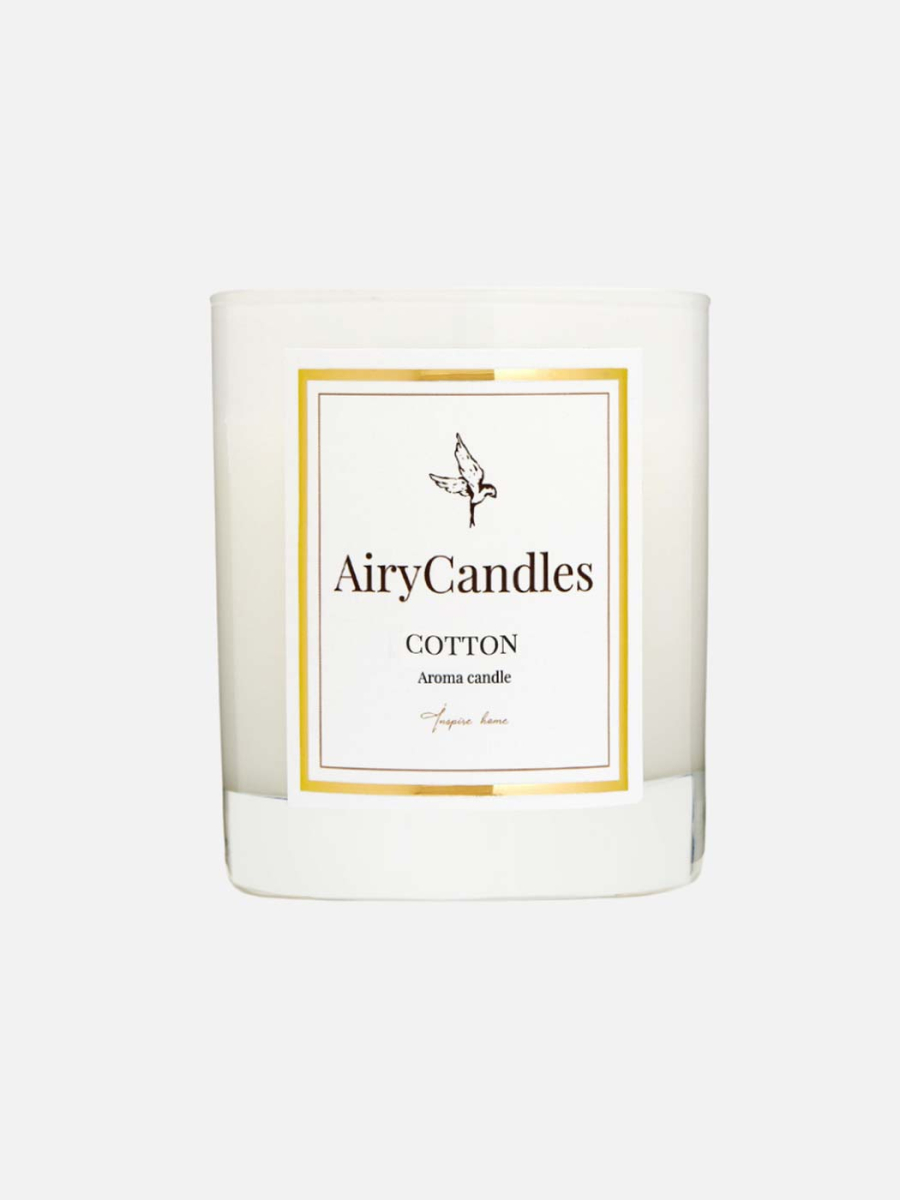 Аромасвеча с деревянным фитилем Cotton, 300 мл