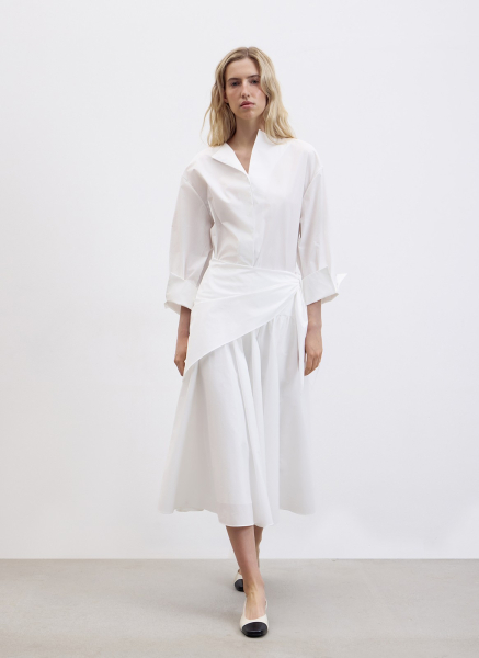 Рубашка о-силуэта из поплина ALL WE NEED, цвет: белый, 2604W1371-00 купить онлайн