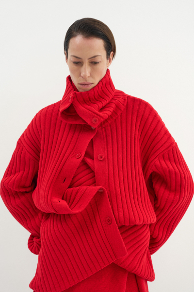 Кардиган «Ото» Mankova, цвет: красный, SS26-003 купить онлайн