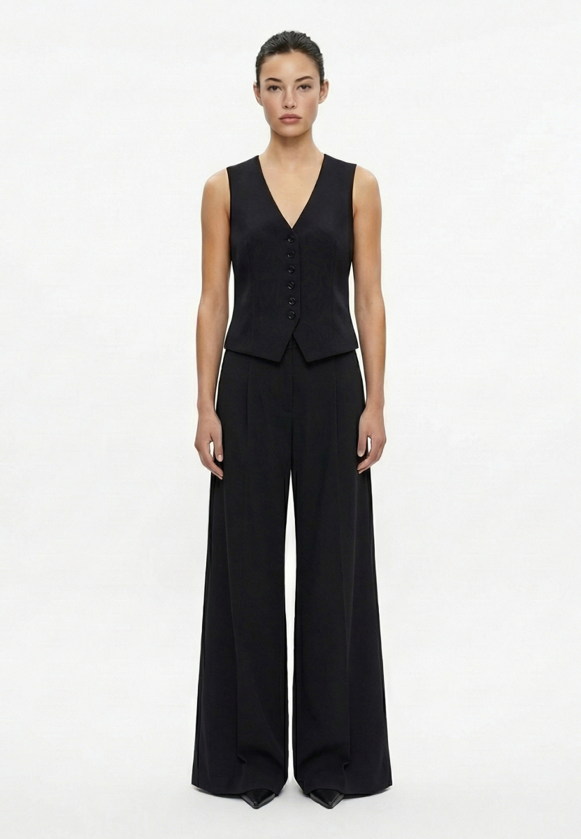 Жилет из костюмной ткани REFERT, цвет: Черный, 05-4154/1-2511 купить онлайн