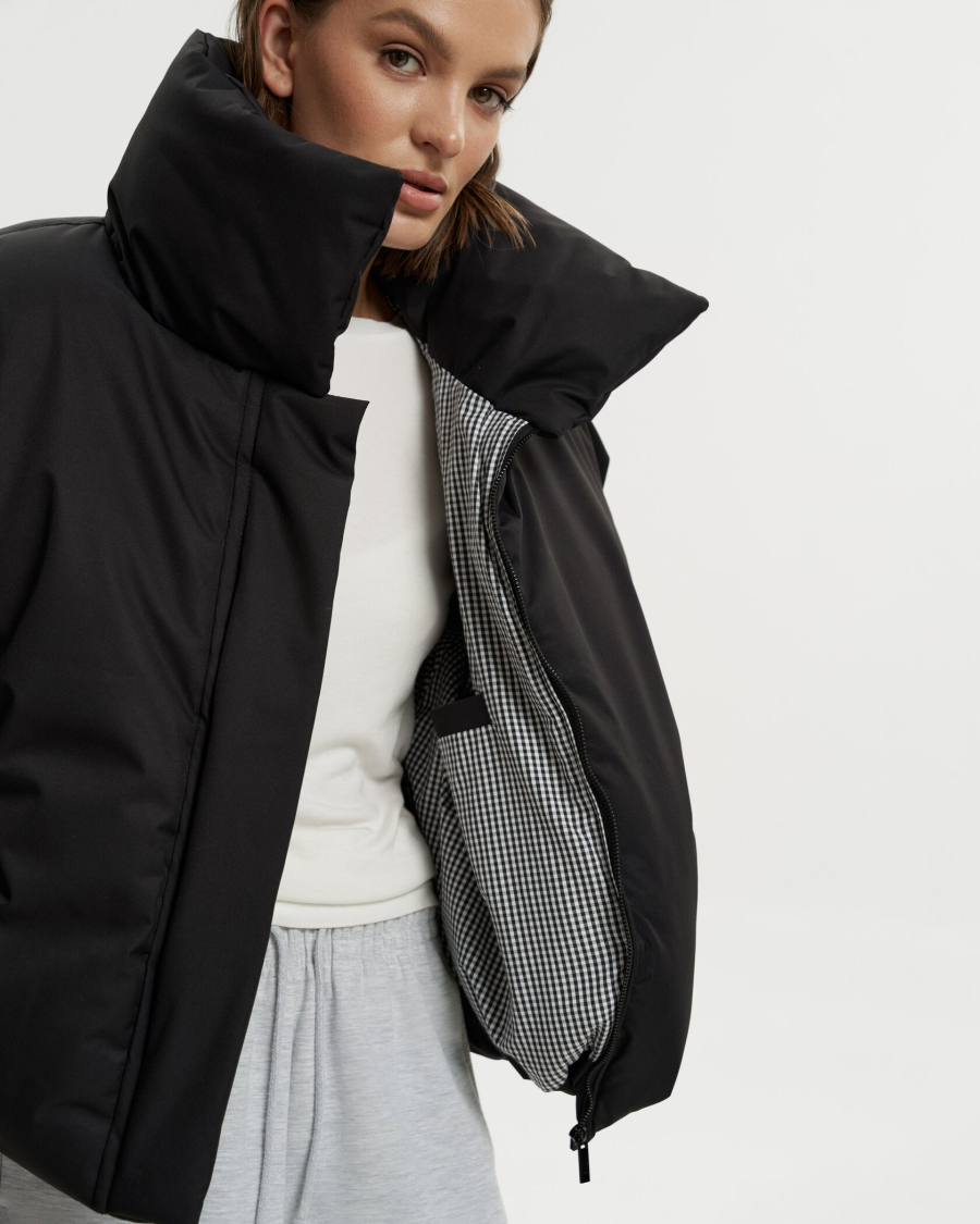 Пуховик BUBBLE BLACK YONS, цвет: Черный, YO-712 купить онлайн