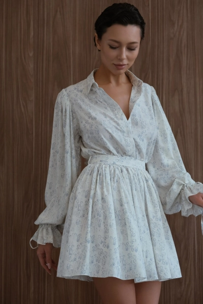 Платье с длинным рукавом "Нежность" Мини, цвет: молочный, НФ-00000519 купить онлайн