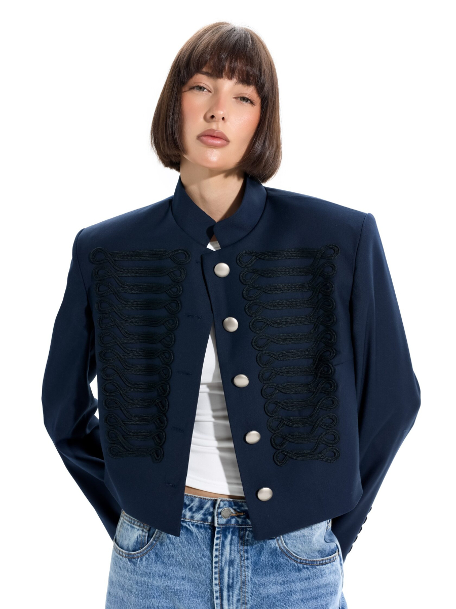 Гусарский жакет ANOTHER SELECT, цвет: синий, 00197 купить онлайн