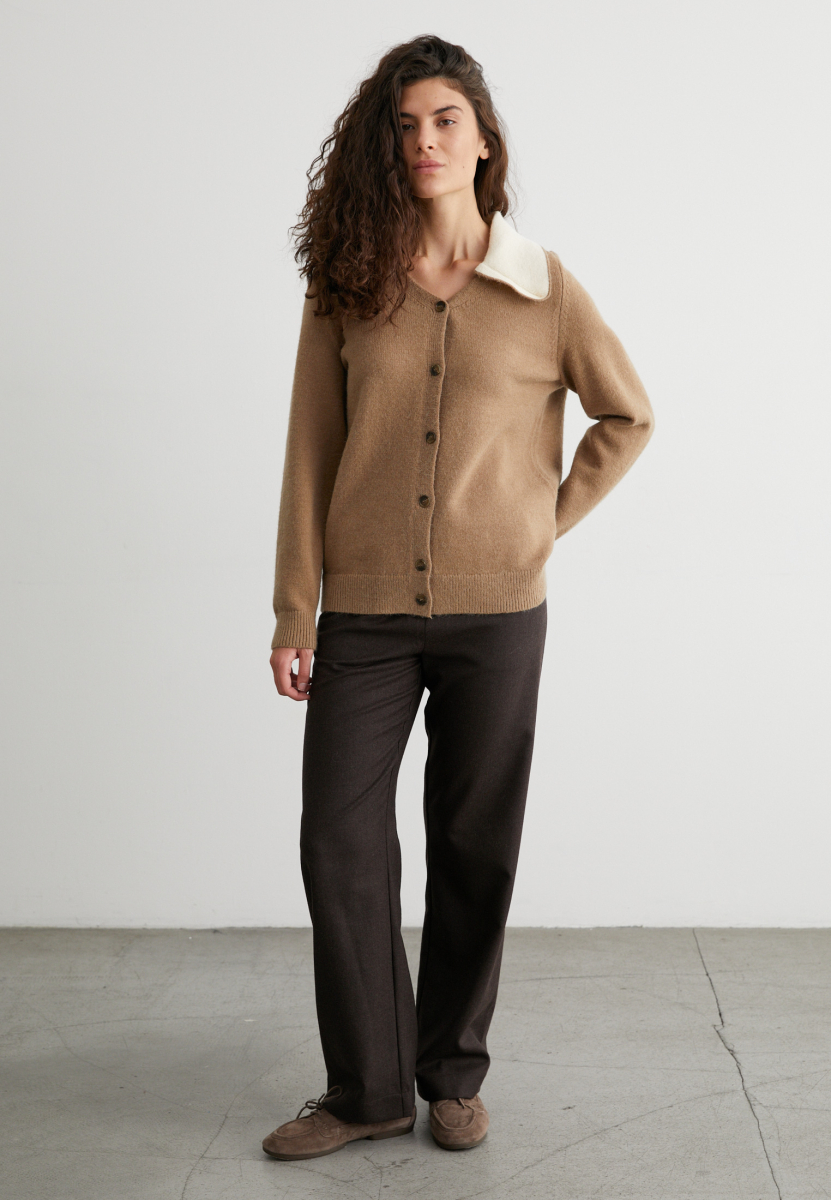 Кардиган Polly Marou, цвет: коричневый, mar1_1023_24 купить онлайн