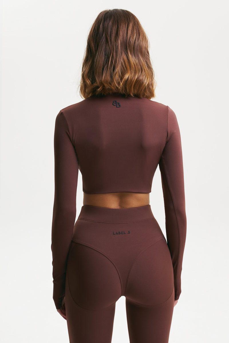 Топ с длинным рукавом LABEL .B & TOUSSUN Label .B, цвет: коричневое, TSLB040150429 купить онлайн
