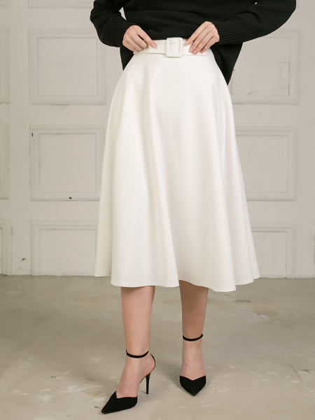 Юбка-полусолнце I.B.W., цвет: пандора, молочный, № 18 купить онлайн