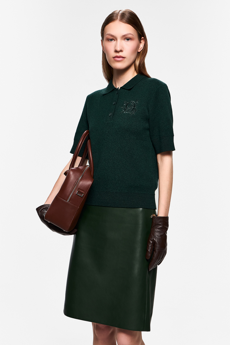 Юбка из экокожи DREAMS BY ALENA AKHMADULLINA, цвет: зеленый, 225102101304234/107000 купить онлайн