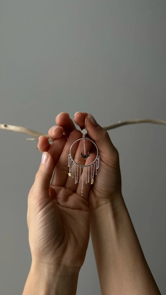 Серьги "Царица ночи" mini