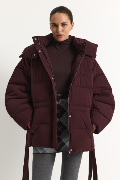 Пуховик с капюшоном TOPTOP, цвет: Бордовый, TT.042.17963.330 купить онлайн