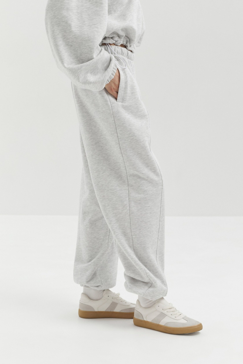 Джоггеры из футера marte, цвет: серый,  купить онлайн