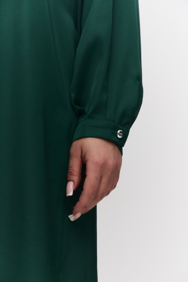 Платье-туника из атласа 4forms, цвет: зеленый, 65526 купить онлайн