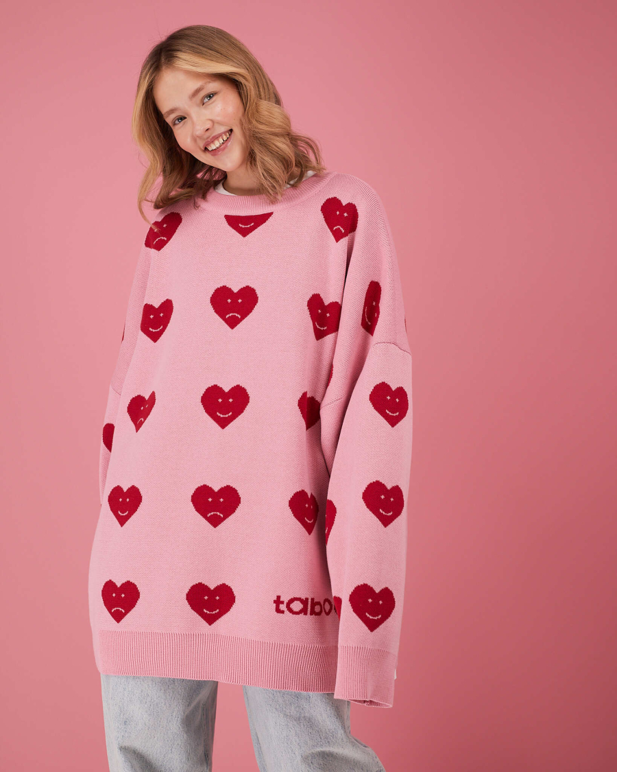 Свитер Сердце 24/7 TABOO, цвет: розовый, SVHeartP купить онлайн