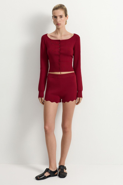Кардиган из смесовой вискозы TOPTOP, цвет: Бордовый, TT.051.17424.330 купить онлайн