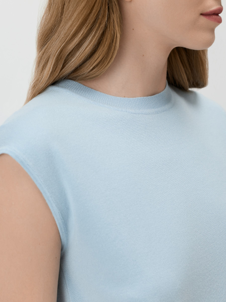 Топ из вискозы Conso, цвет: голубой, KM 260721 - голубой купить онлайн