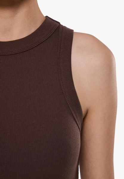 Женская майка в рубчик MUTED, цвет: коричневый, 904463.WTNK0003_Brown купить онлайн
