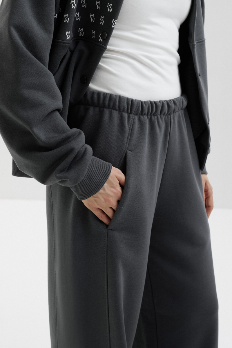 Брюки прямые marte, цвет: серый,  купить онлайн