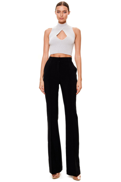 Вязаный топ с фигурным вырезом SODAMODA, цвет: серый, 11648 купить онлайн