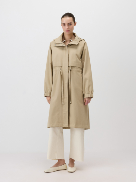 Плащ на кулиске с капюшоном