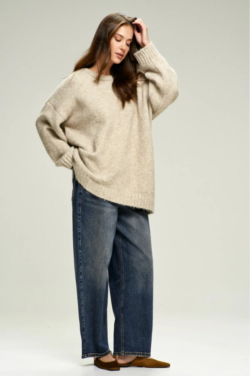 Джемпер Oversized из смесовой шерсти Beige Erist store, цвет: бежевый, НФ-00002966 купить онлайн