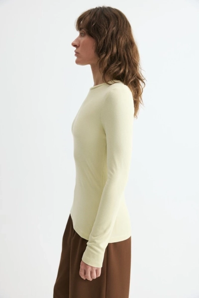 Лонгслив трикотажный из нежного хлопка Daisyknit, цвет: светло-зеленый  |новая коллекция купить онлайн