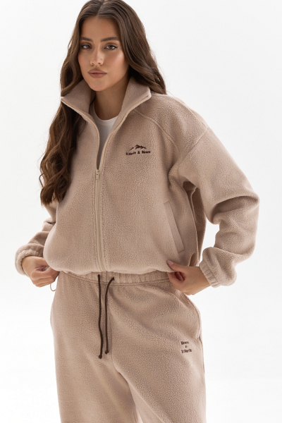 Толстовка из трикотажа teddy Alpine Ricoco, цвет: Серо-бежевый, 7025/1 купить онлайн