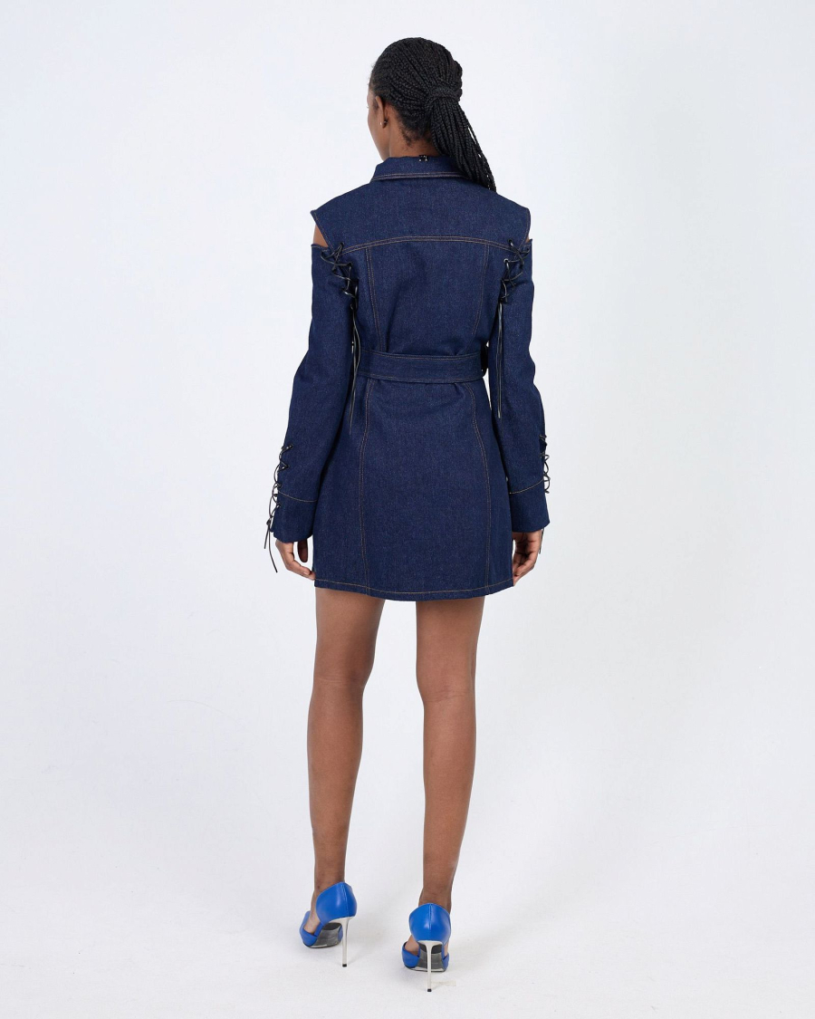 Платье-жакет из джинсы ASIA ST 71, цвет: синий, Ast71.dress-jeans-navy купить онлайн