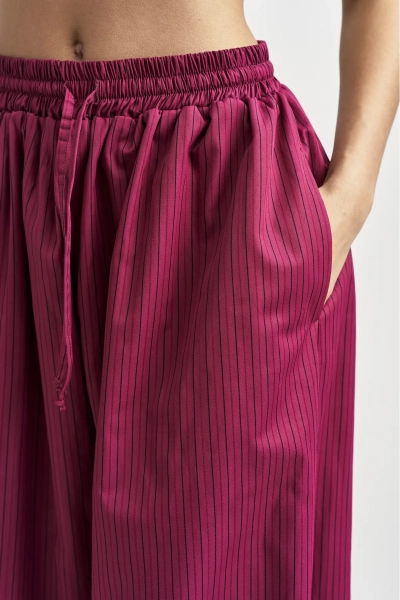Брюки-алладины в полоску в цвете Малиновый Erist store, цвет: малиновый, НФ-00003518 купить онлайн
