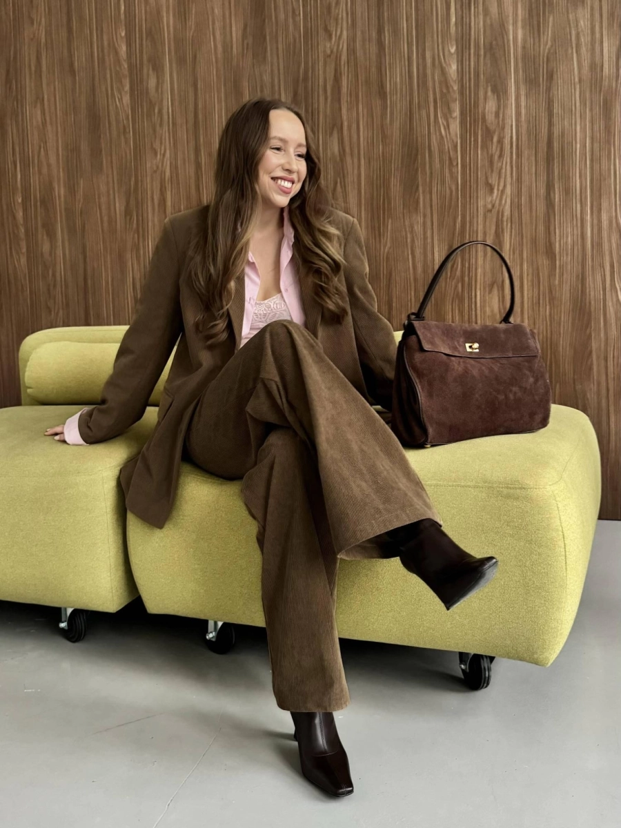Сумка SANDRA MEDIUM brand salad, цвет: suede brown J-704-PHR 6943 купить онлайн