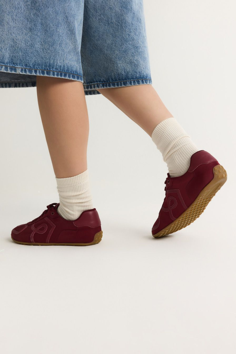 Кеды из текстиля и экокожи Lera Nena, цвет: Бордовый LNU.502.19459.330 купить онлайн