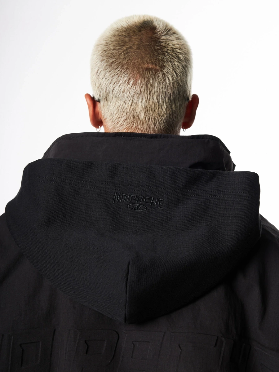 Бомбер Hooded bomber М NAIPACHE, цвет: Черный,  купить онлайн