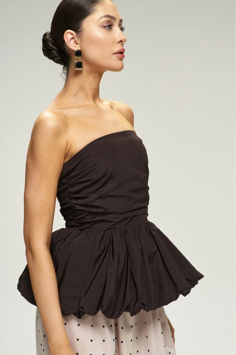 Топ-корсет с баской Choco Erist store, цвет: шоколадный, НФ-00002965 купить онлайн