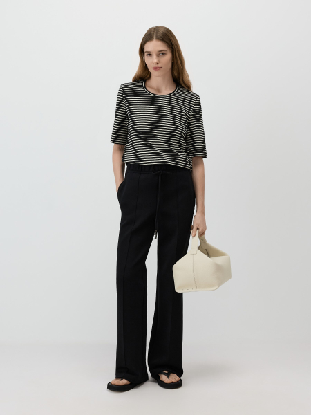 Прямые брюки со стрелками Conso, цвет: Черный,  купить онлайн