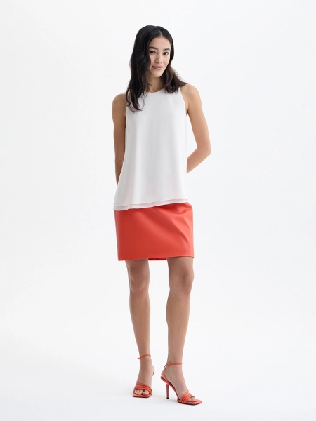 Топ из шифона TRUE RED, цвет: молочный, 251801 купить онлайн