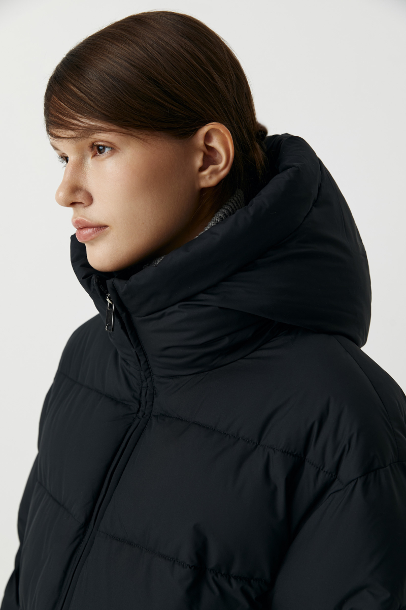 Пальто макси утепленное Charmstore, цвет: Черный, 506-16889-880 купить онлайн