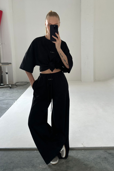 Брюки широкие BLACK