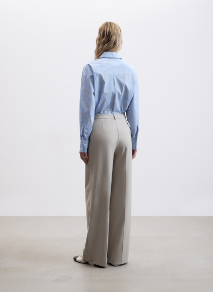 Брюки широкие ALL WE NEED, цвет: Серо-бежевый, 2604W1604-12Д купить онлайн