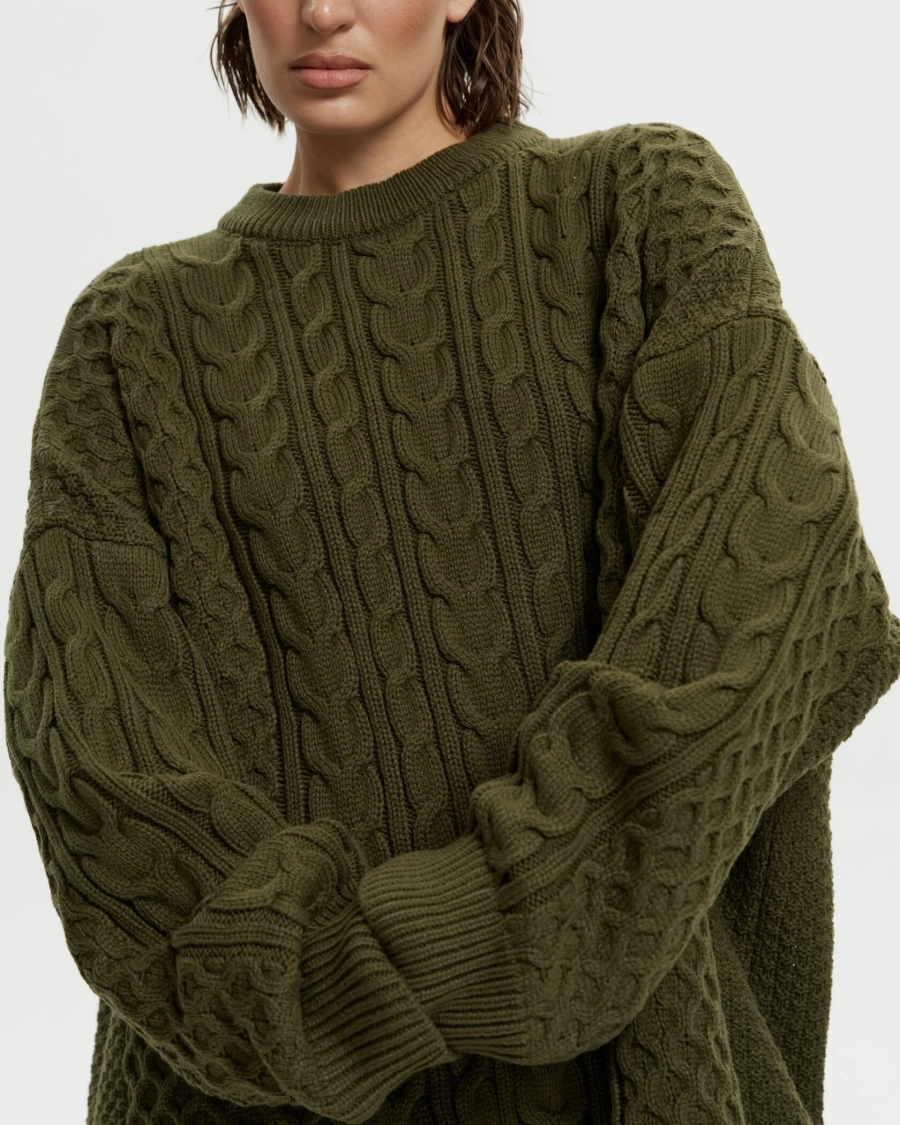 Свитер DEDULYA KHAKI YONS, цвет: хаки,  купить онлайн