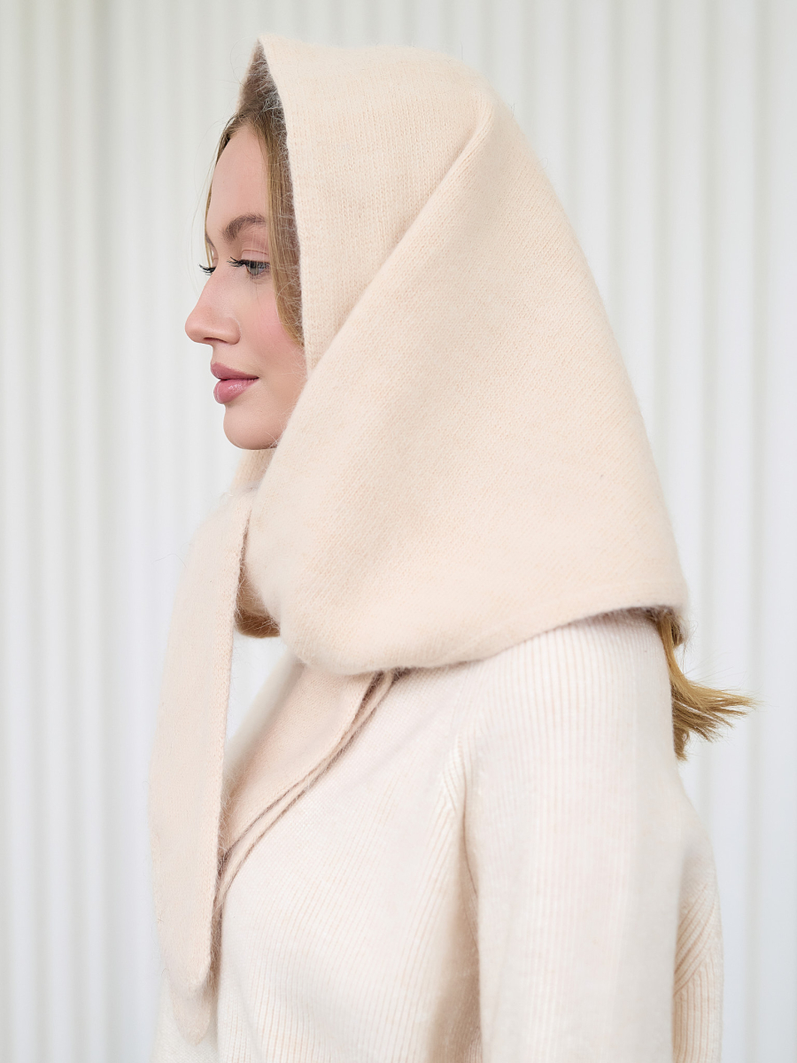 Косынка с ангорой I.B.W., цвет: молочный KJ125 купить онлайн